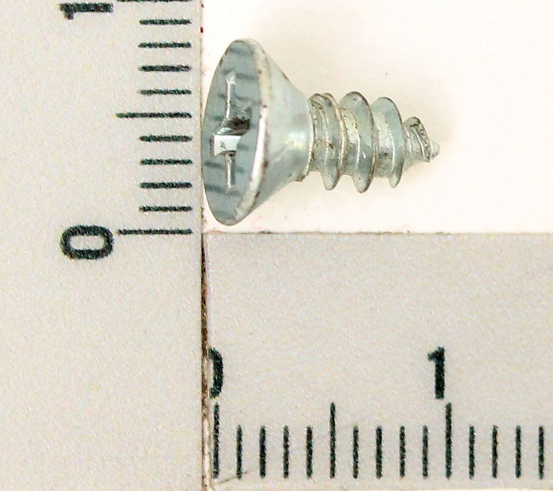 Scheppach screw with thread, scale for reference