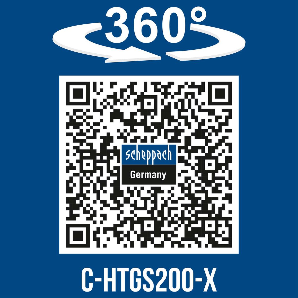 360° rotation for accurate grass and shrub cutting with Scheppach C-HTGS200-X tool
