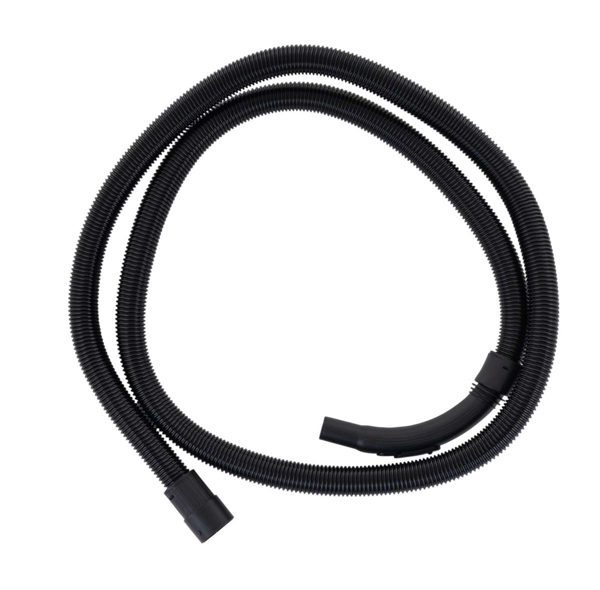 Flexible suction hose with connection fittings