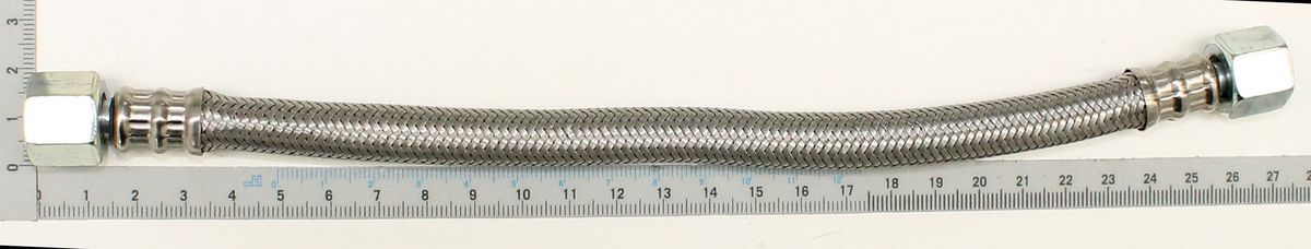 Flexible Scheppach exhaust pipe with M14x1,5 connection, braided