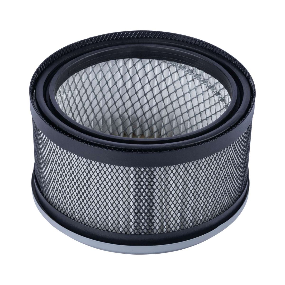 Air or oil filter element with metal mesh and filter paper