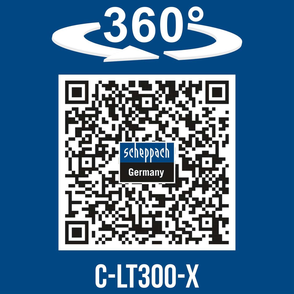 360° rotation for easy operation of Scheppach cordless strimmer C-LT300-X
