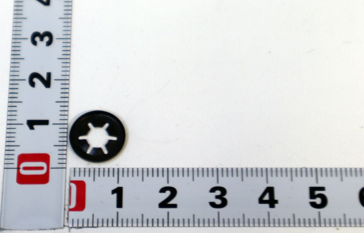 Star lock plate with star pattern, Ø5 mm, part of Scheppach security disc set
