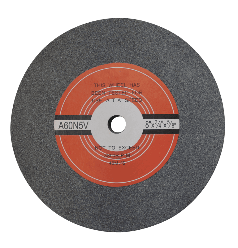 Scheppach grinding disc with speed limit sticker, 8-inch diameter