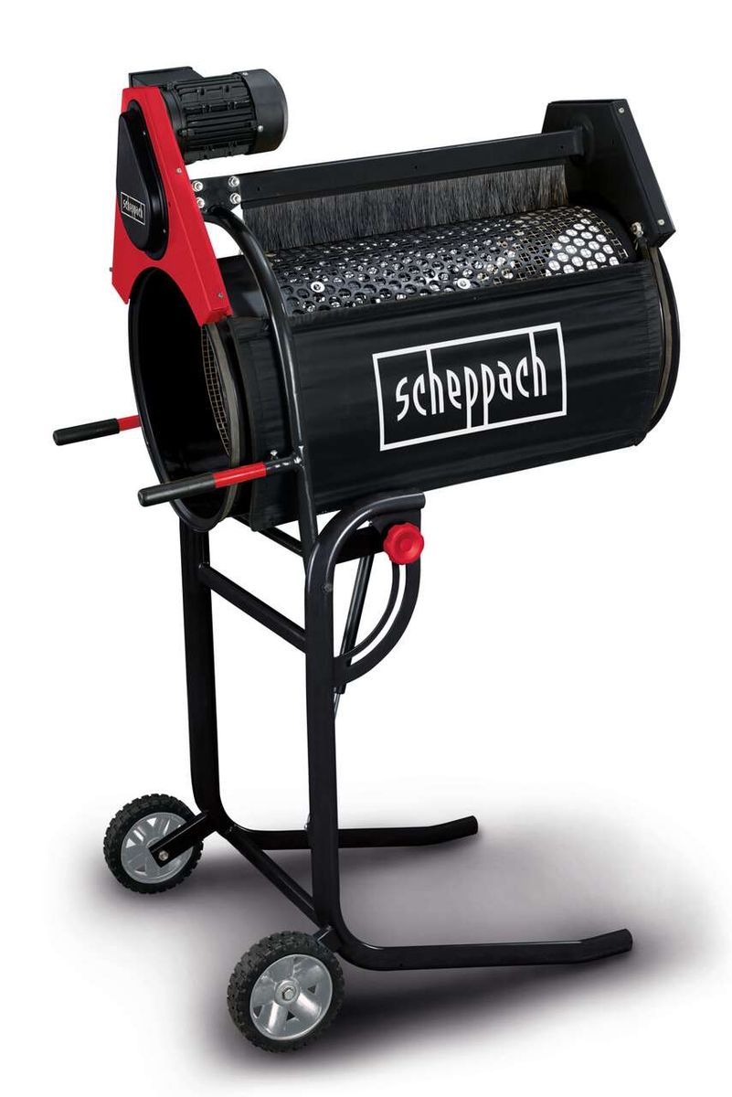 Scheppach RS350 rotating screening drum with adjustable drum and screen insert