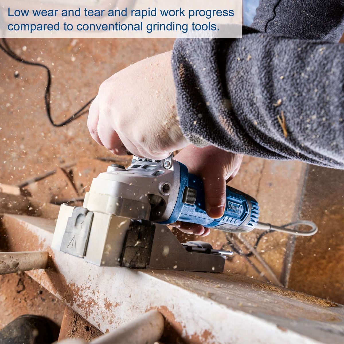 Scheppach paint remover showing low wear and rapid work efficiency