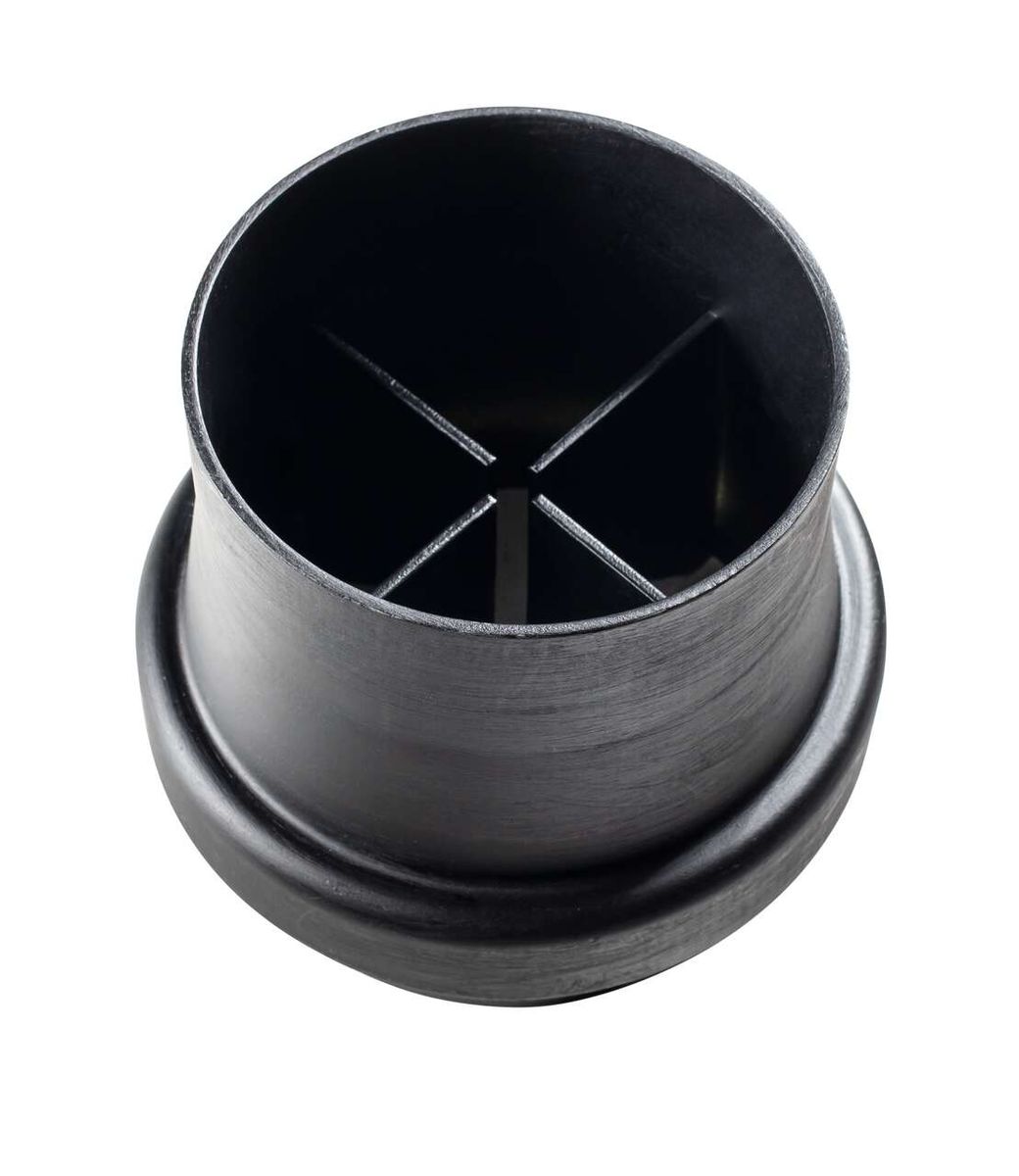 Metal container with integrated valve for dust extractor