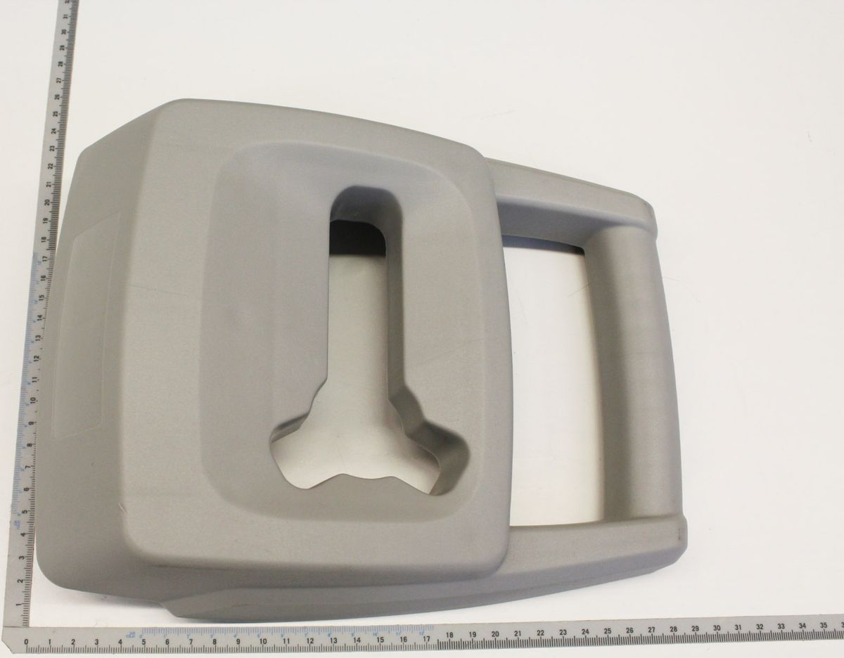 Scheppach filling funnel with integrated measuring cup, close-up view