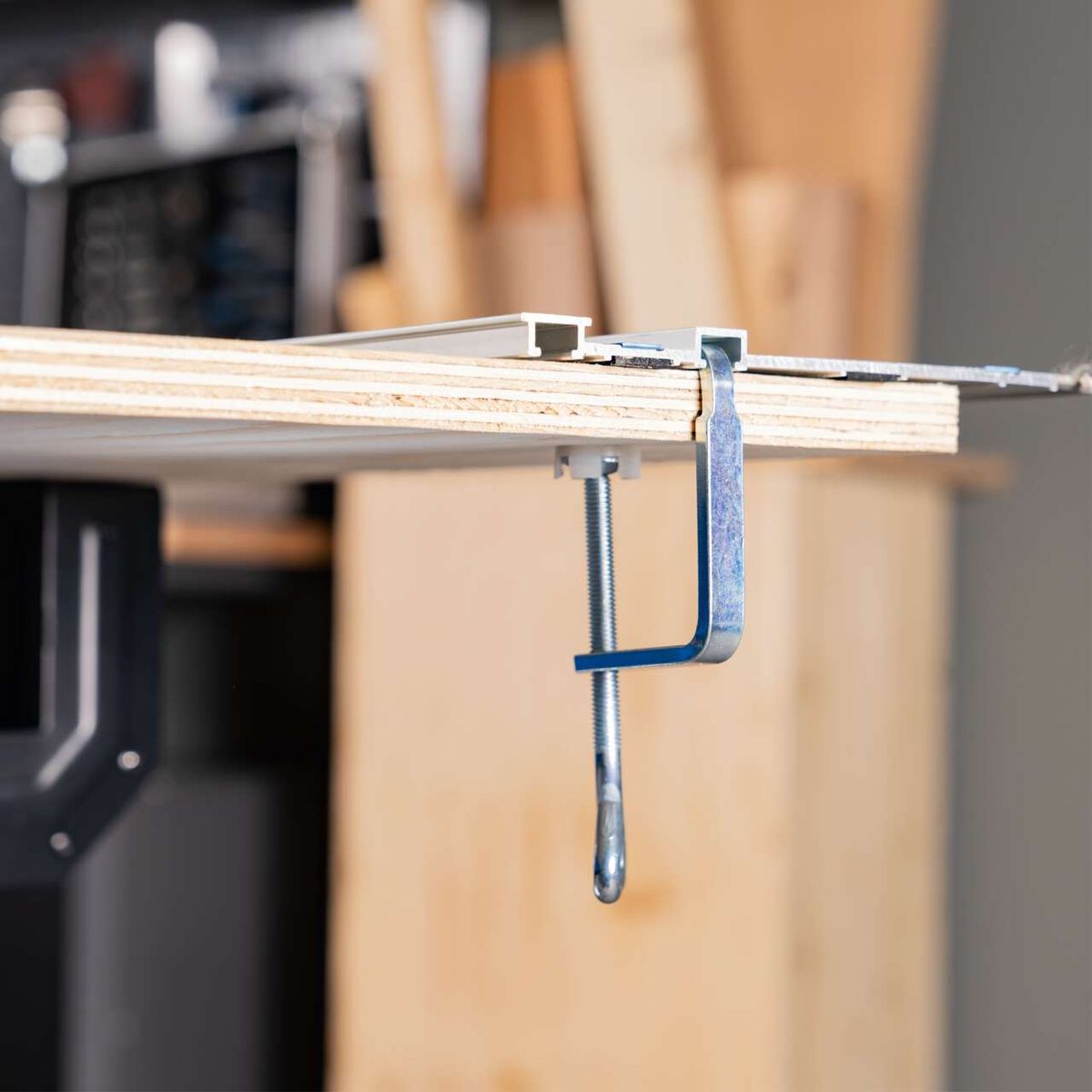 Scheppach plunge saw clamp for guide rail and tool securing for accurate cuts