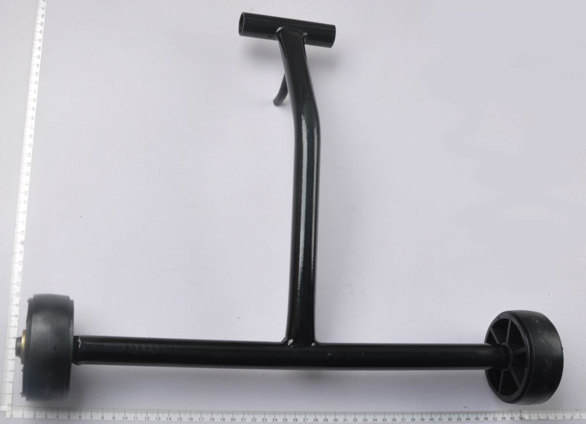 Wheel assembly with handle for machinery