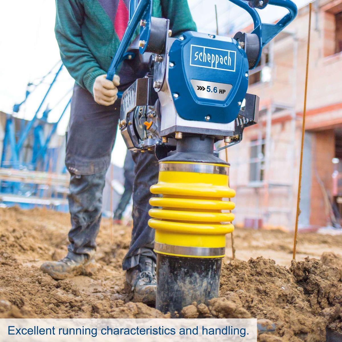 High-performance vibrating tamp with excellent running and handling features for effective soil compaction