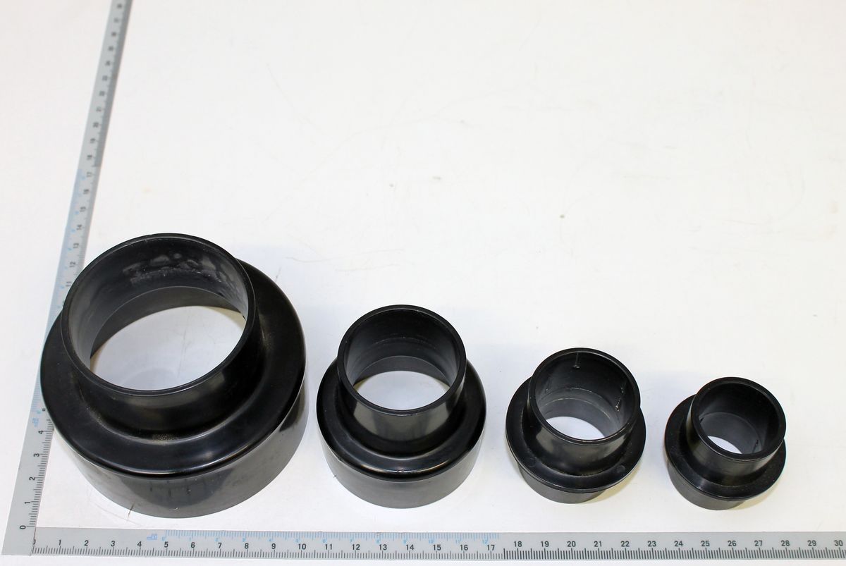 4-piece extraction port set with varying diameters for Scheppach
