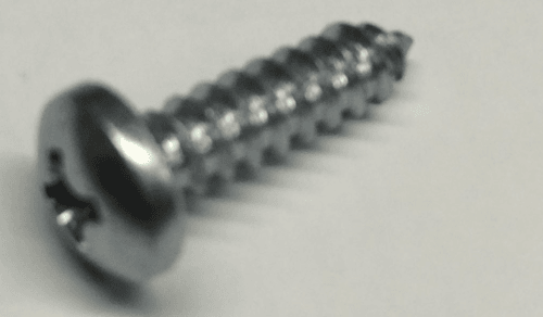 Scheppach flat head screw (DIN 7981) showing thread from head side