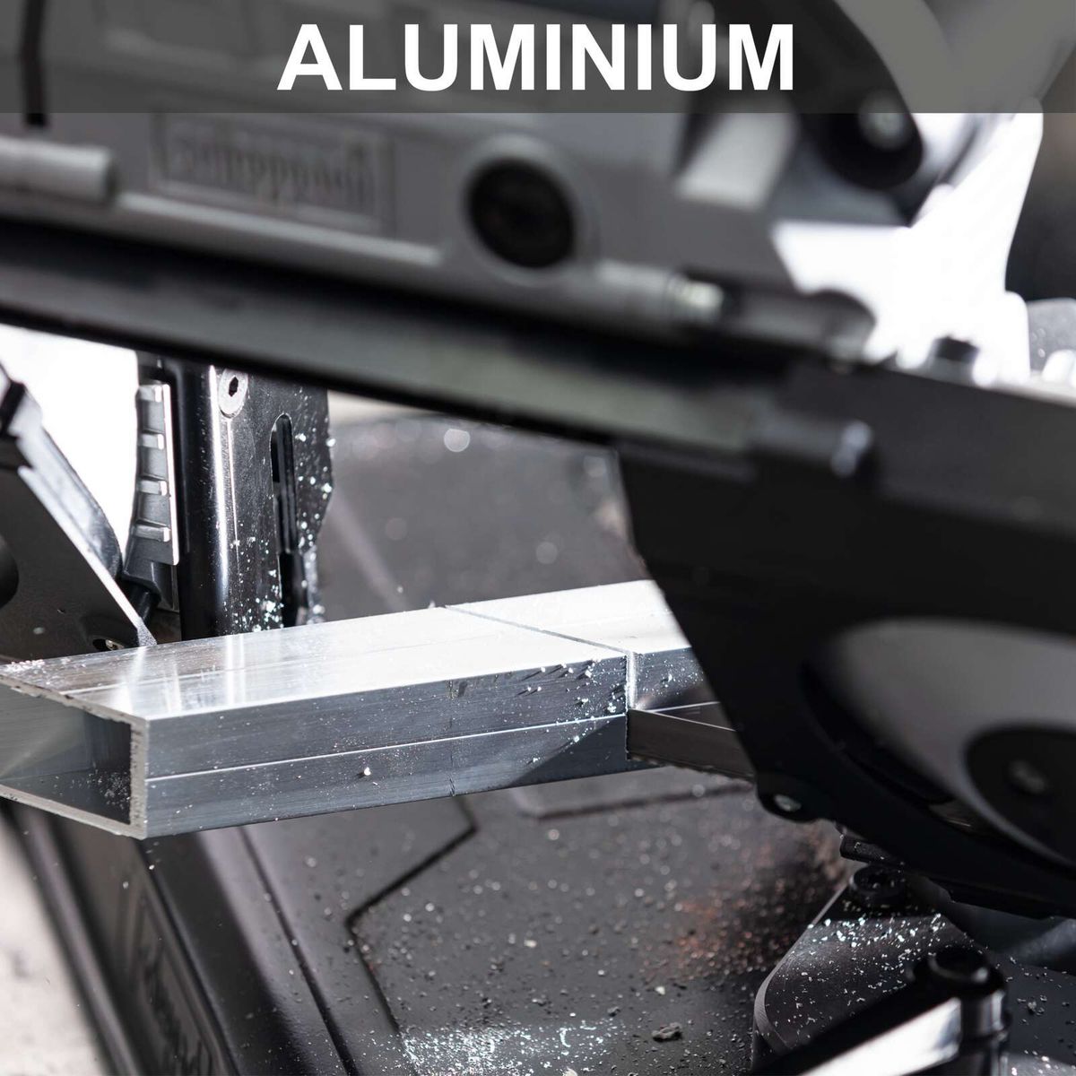 Metal cutting band saw with LED lighting, variable speed, worktable and 127mm cutting height