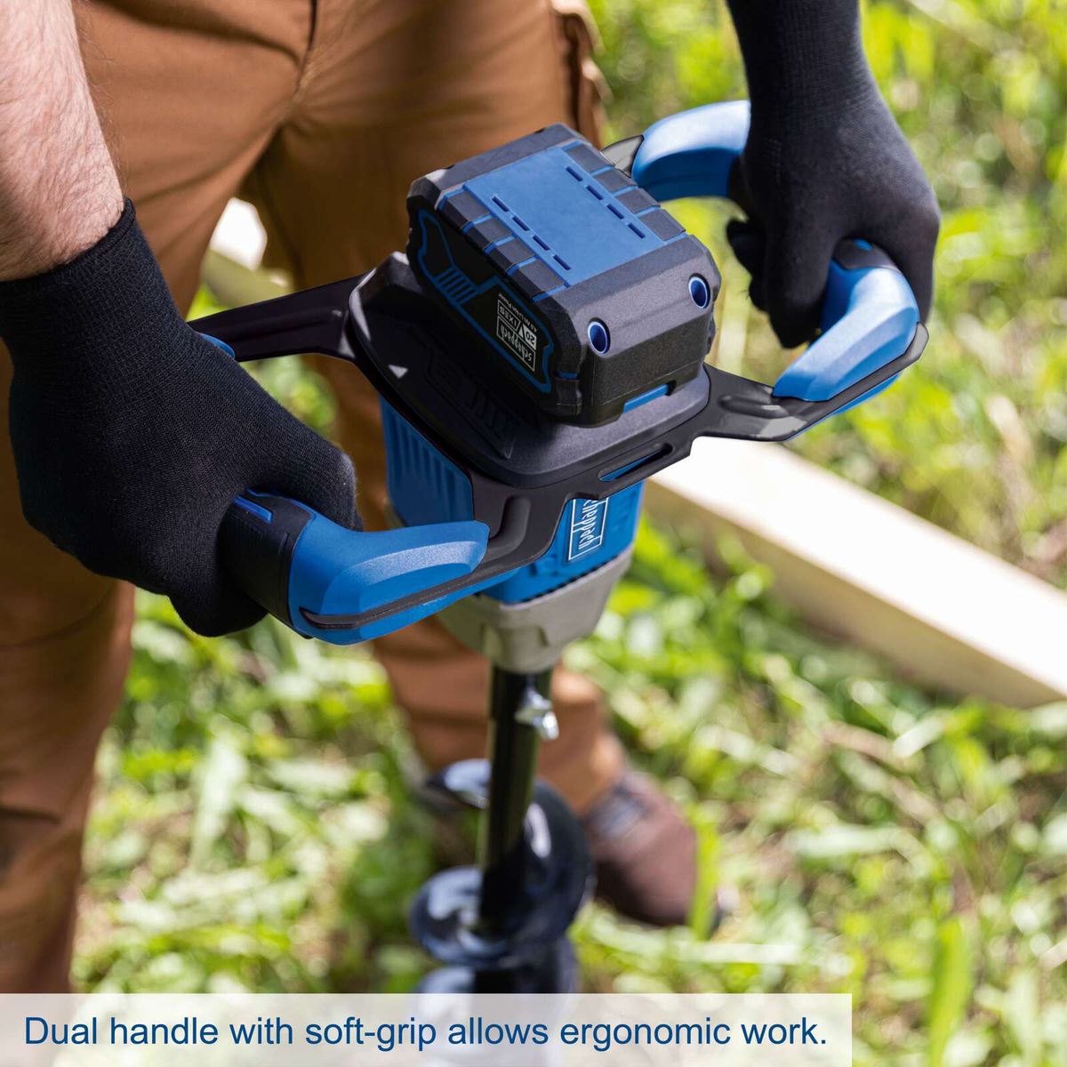 Tool with dual ergonomic handle for comfortable grip and work