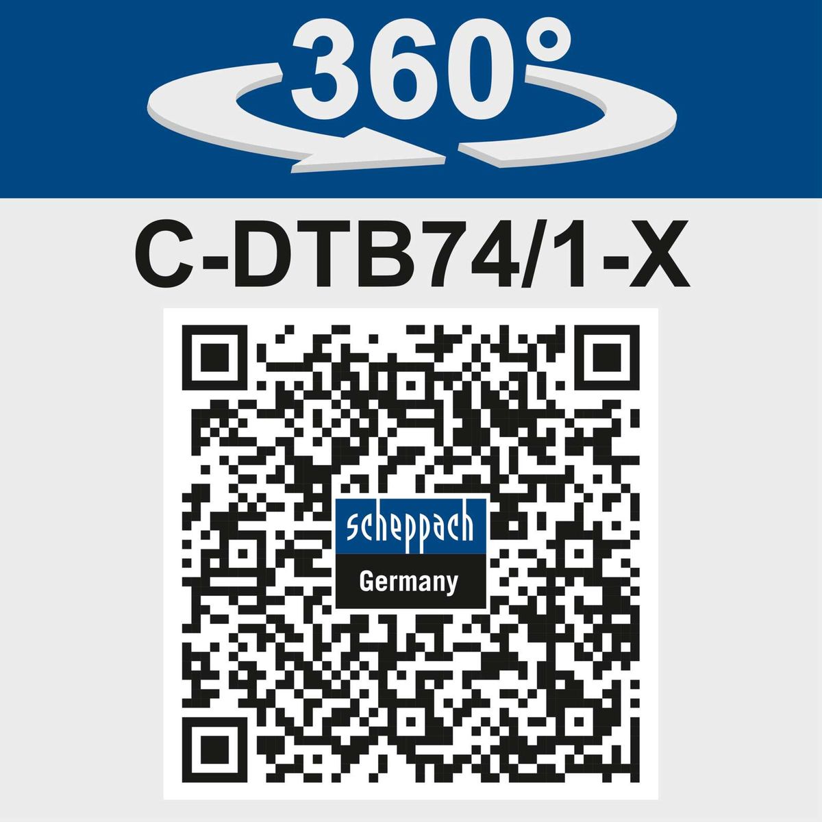 360° rotation for precise tool alignment in the C-DTB74/1-X tool kit