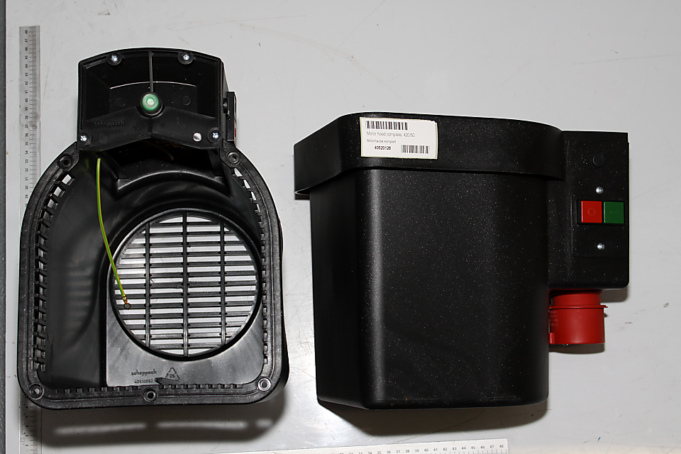 Scheppach motor cover with integrated fan and control unit