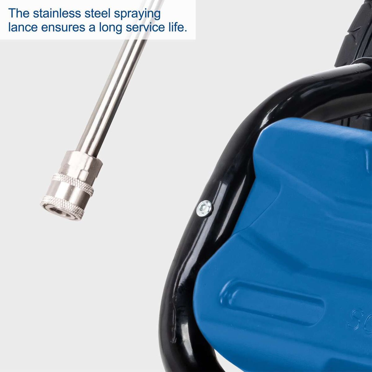 Stainless steel spraying lance for long service life in the high-pressure cleaner HCP5000