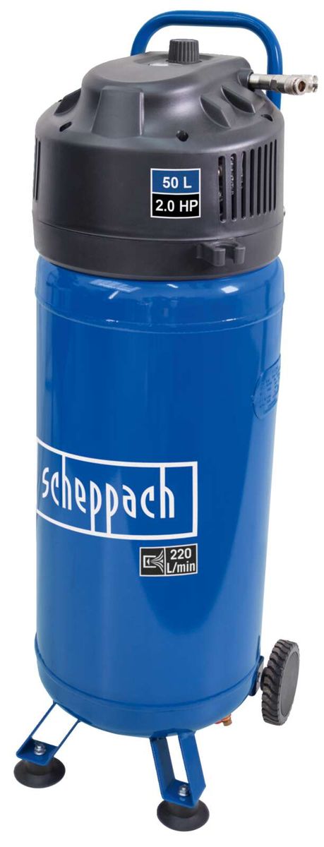 Scheppach air compressor with 50-litre tank and 2.0 HP capacity