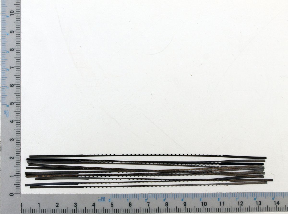 Scheppach leaf trimmer blades set with measurement scale for 12 pieces (130 x 1.25 x 0.45 mm)