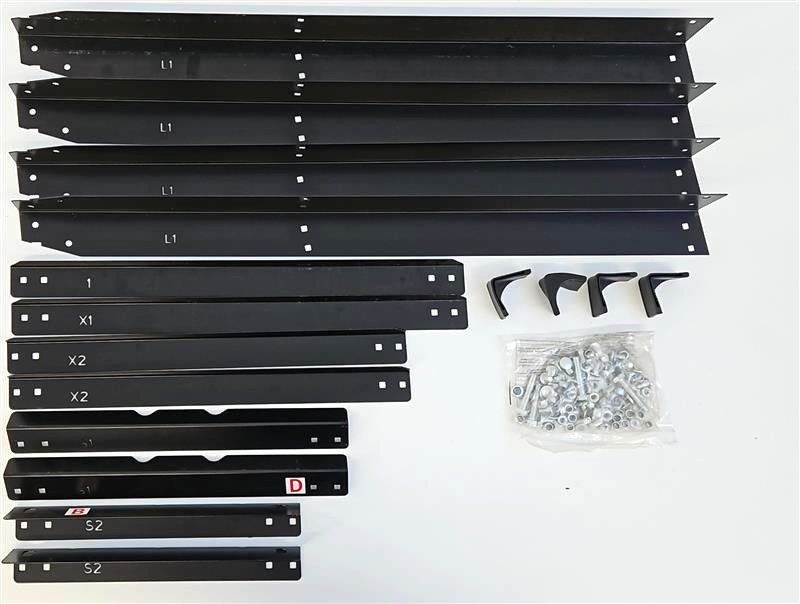 Scheppach universal stand components for HM254MS/HM254CD with mounting hardware