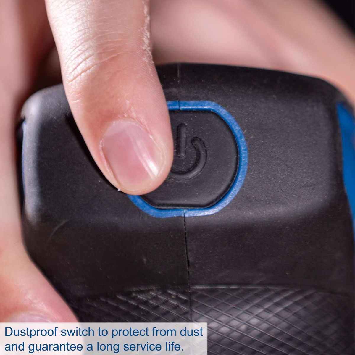 Dustproof switch to protect the tool’s longevity with Scheppach’s cordless orbital sander set