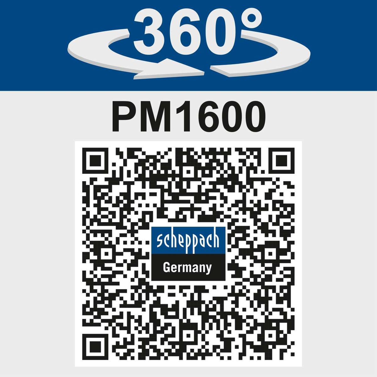 360° rotating hand mixer with 1600W power by Scheppach