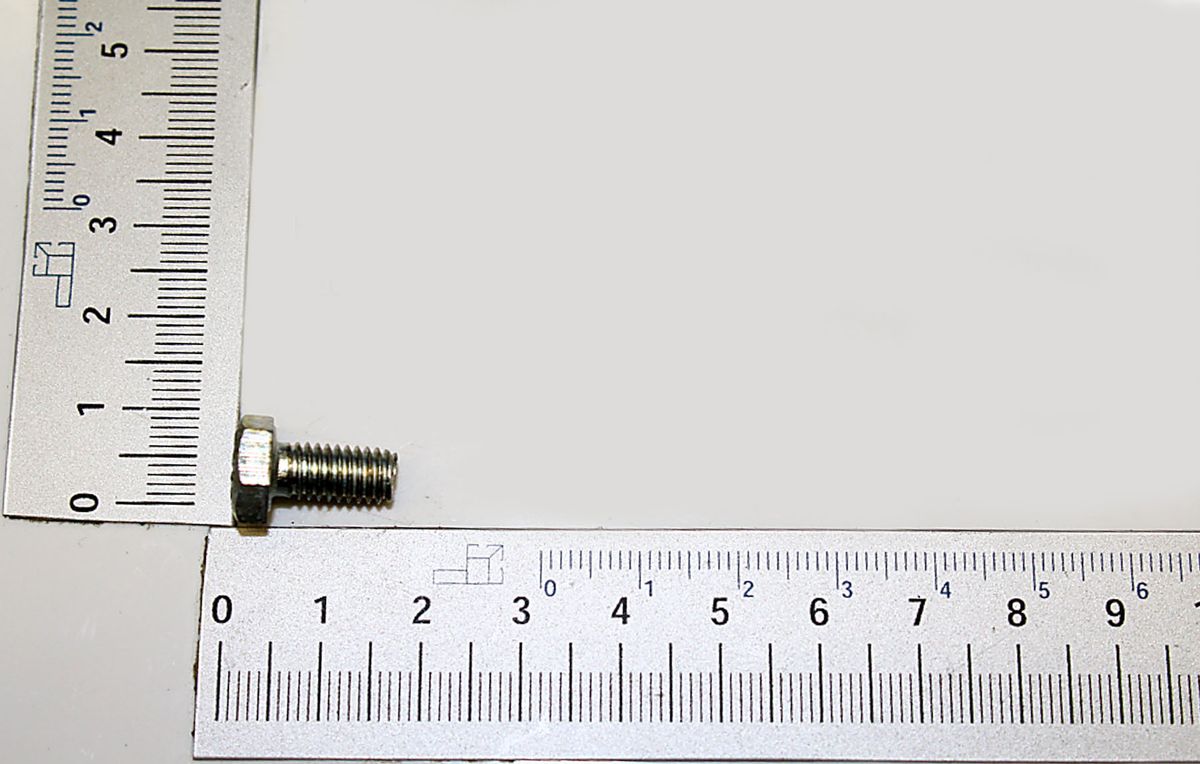 Scheppach hexagon bolt M6x12, 12 mm length, head visible