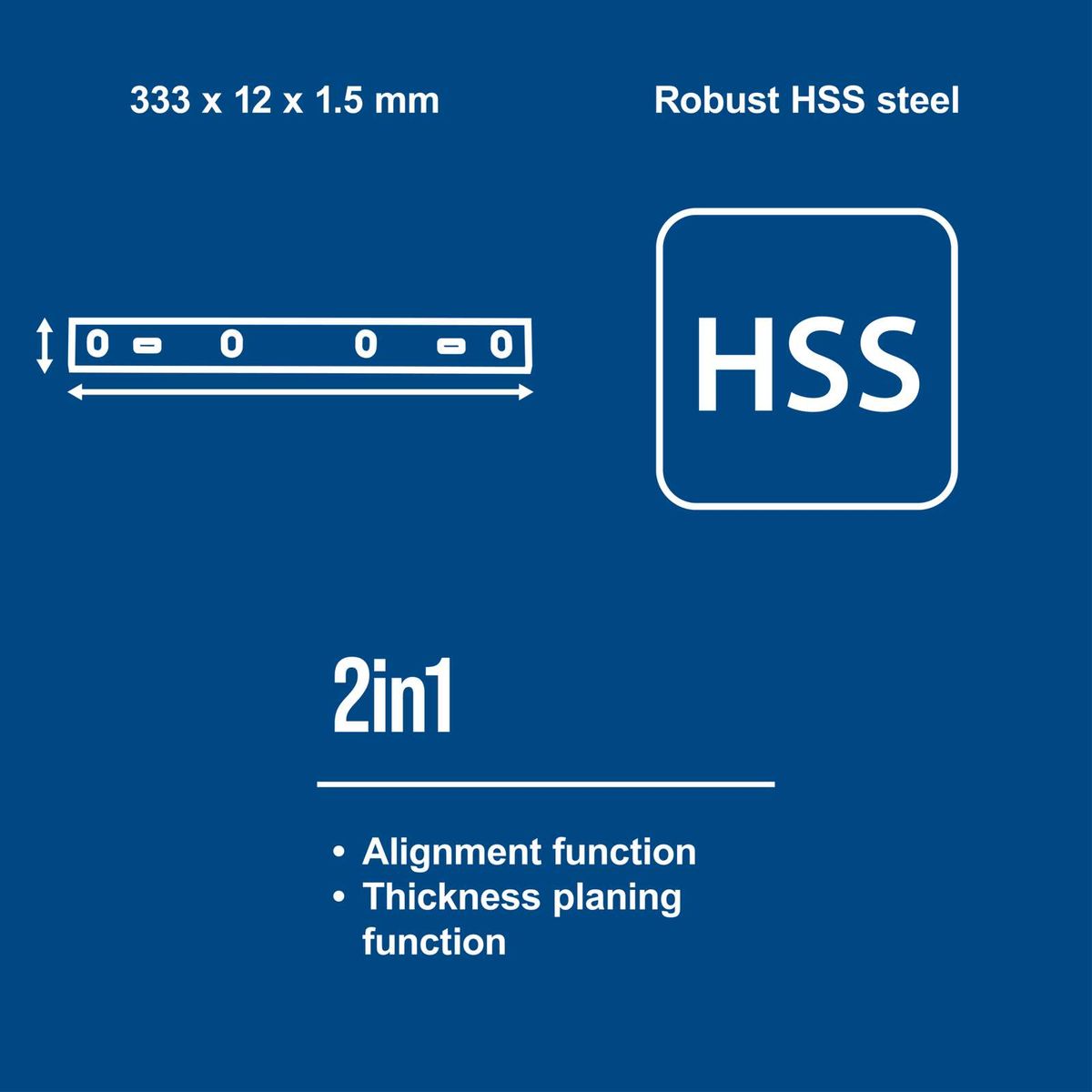 Robust HSS steel slot with 2-in-1 alignment and thickness planning functions