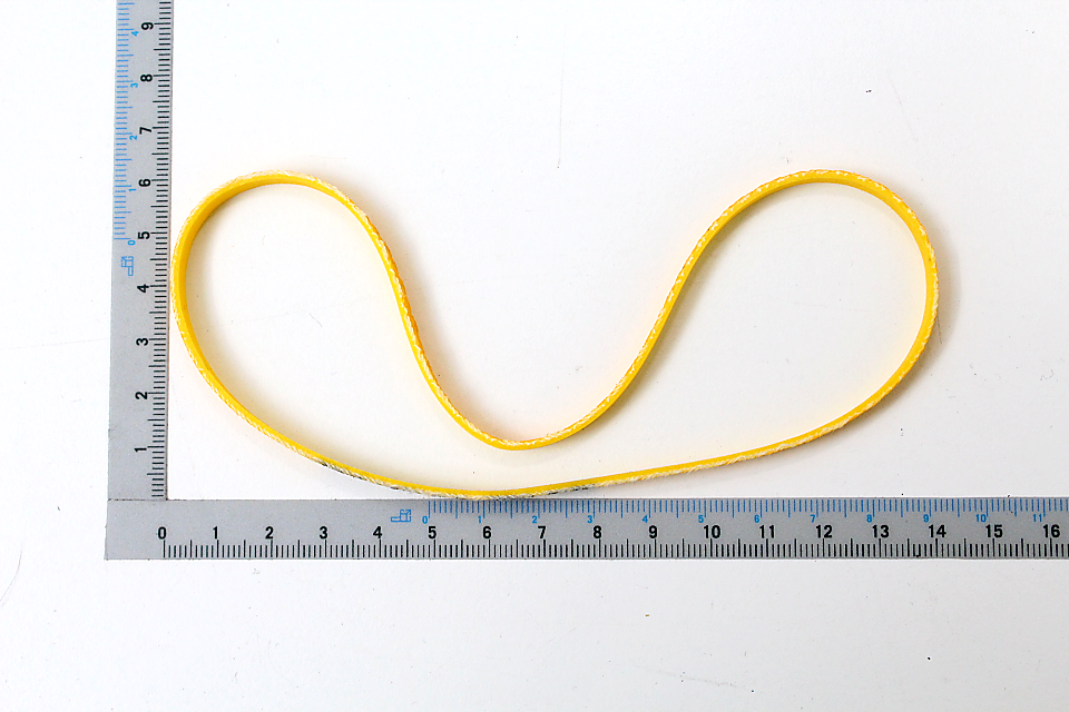 Flat belt with curved profile, 380x5x1.5 mm for Scheppach