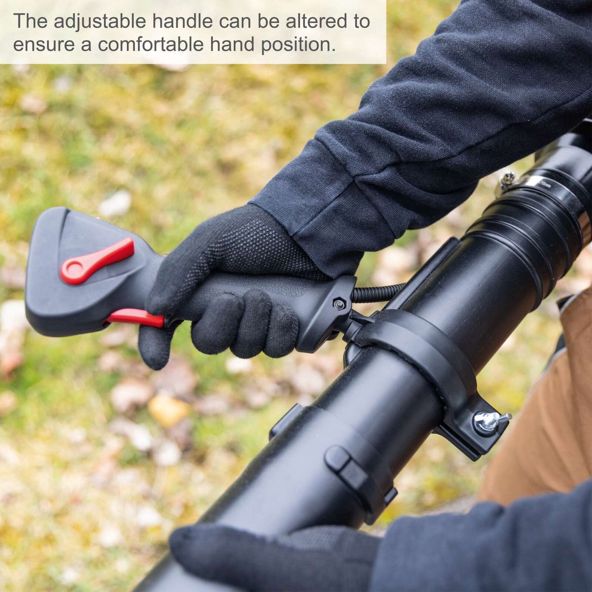Adjustable grip for ergonomic hand position during operation