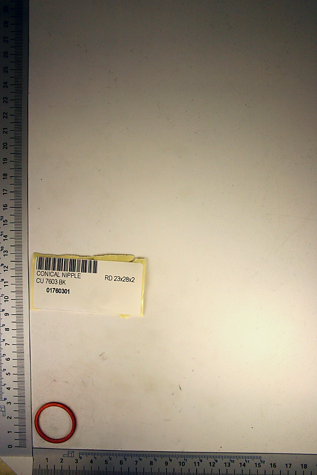 Conical nipple RD 23x28x2, item number 01760301, side view.
