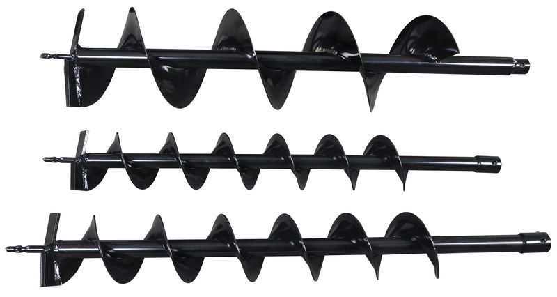 Spiral-tipped auger bit set for Scheppach earth auger