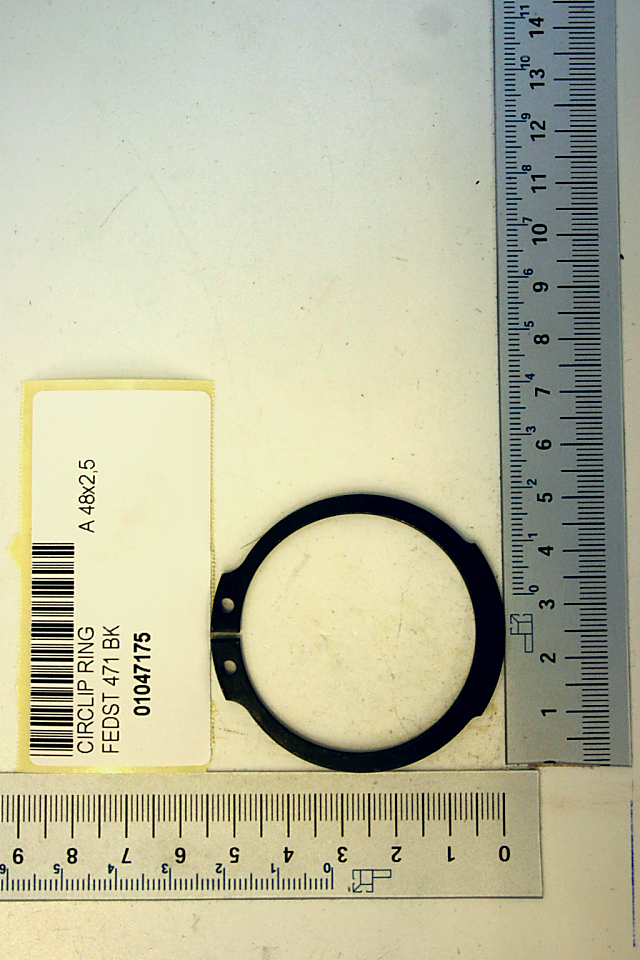 Scheppach circlip ring with label and barcode, size 48x1.75