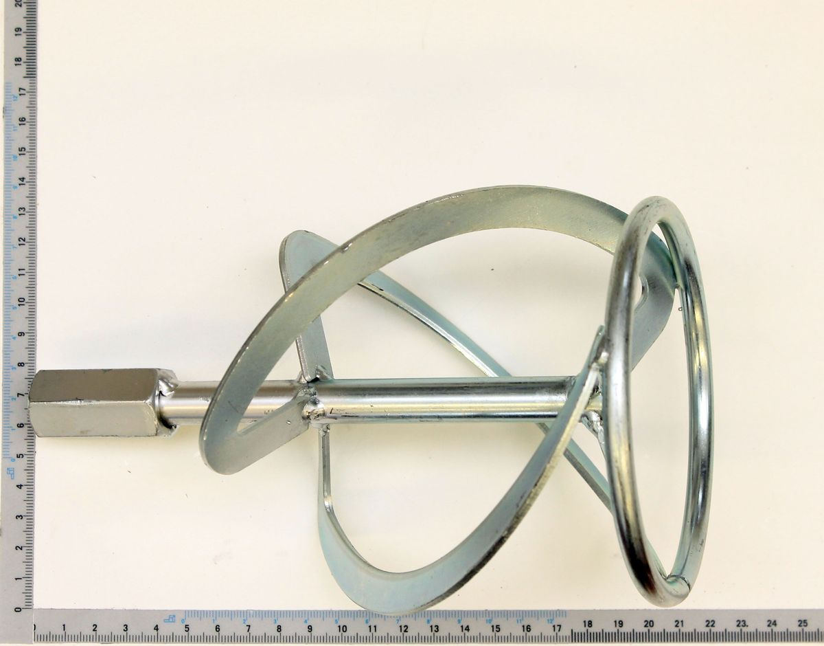 Scheppach mixer attachment with rotating multi-part disc for M14 thread
