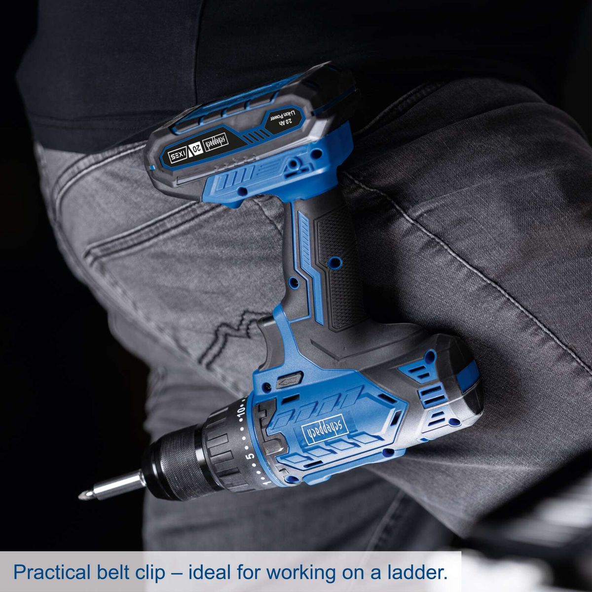 Practical belt clip for tool securement on ladder – ideal for convenient tool access