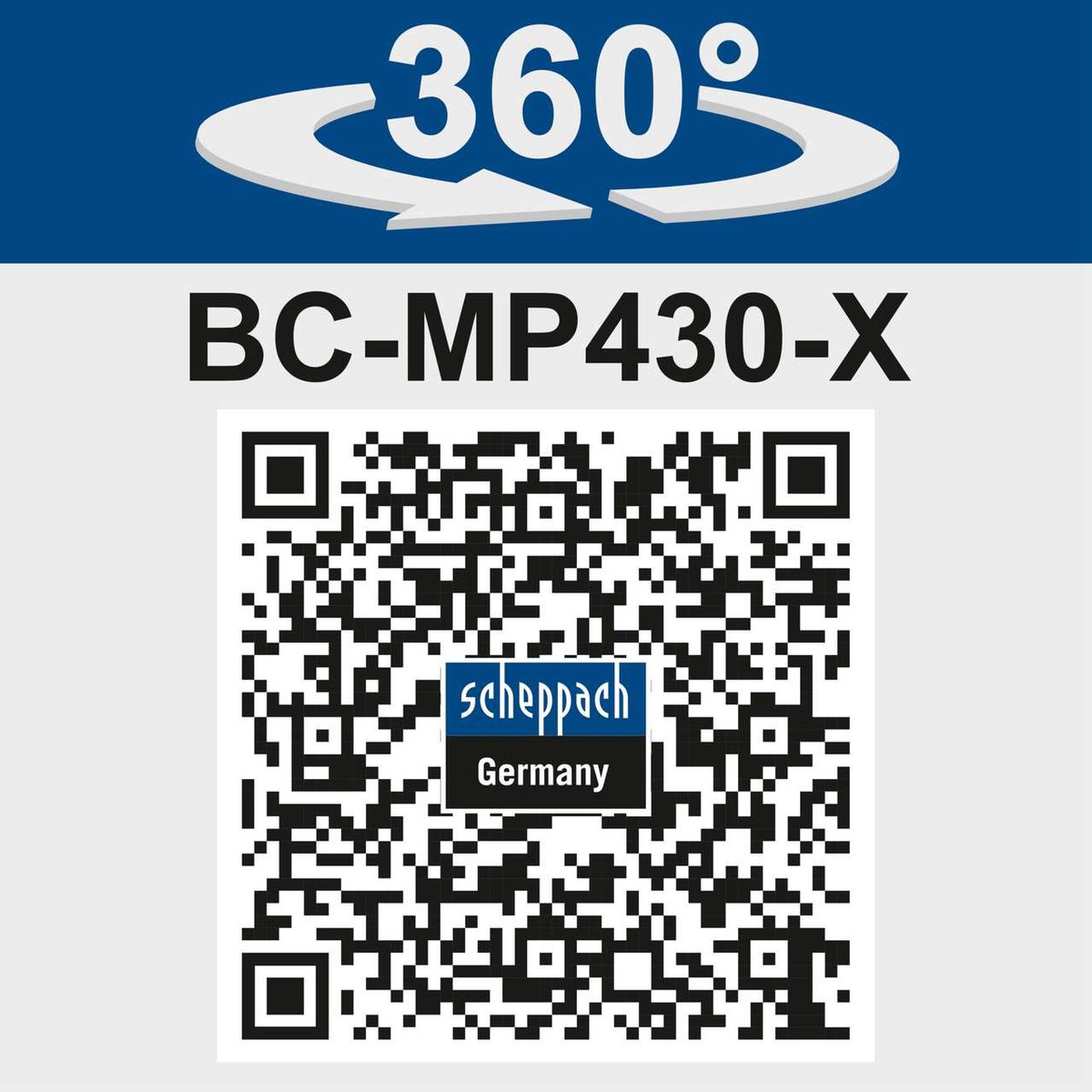 360° rotation feature for improved cutting on Scheppach BC-MP430-X battery lawnmower