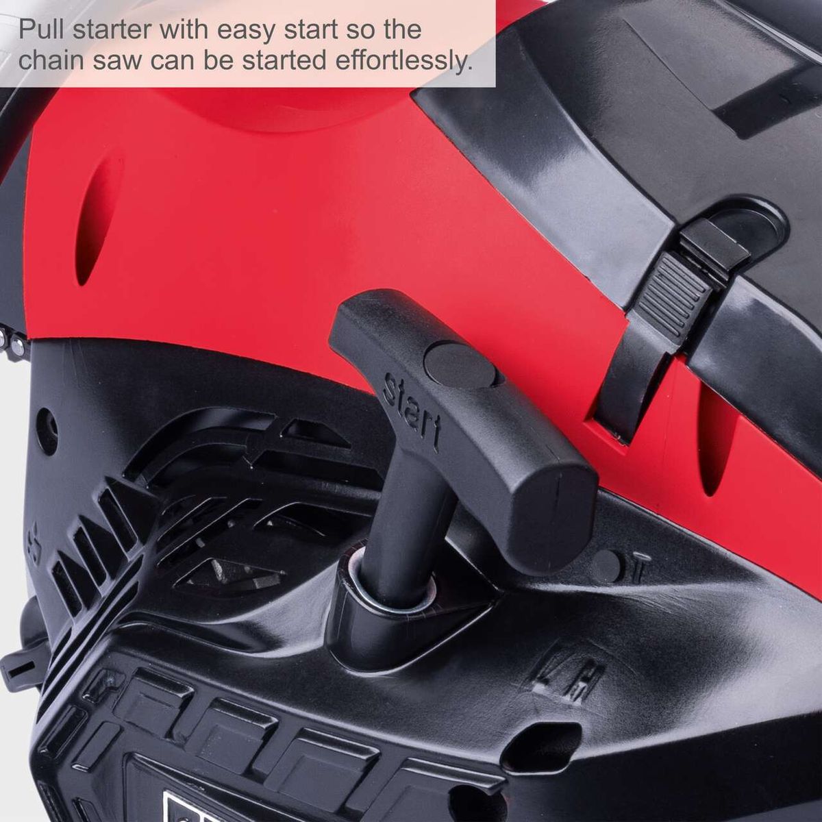 Ergonomic starter handle for effortless chain saw start