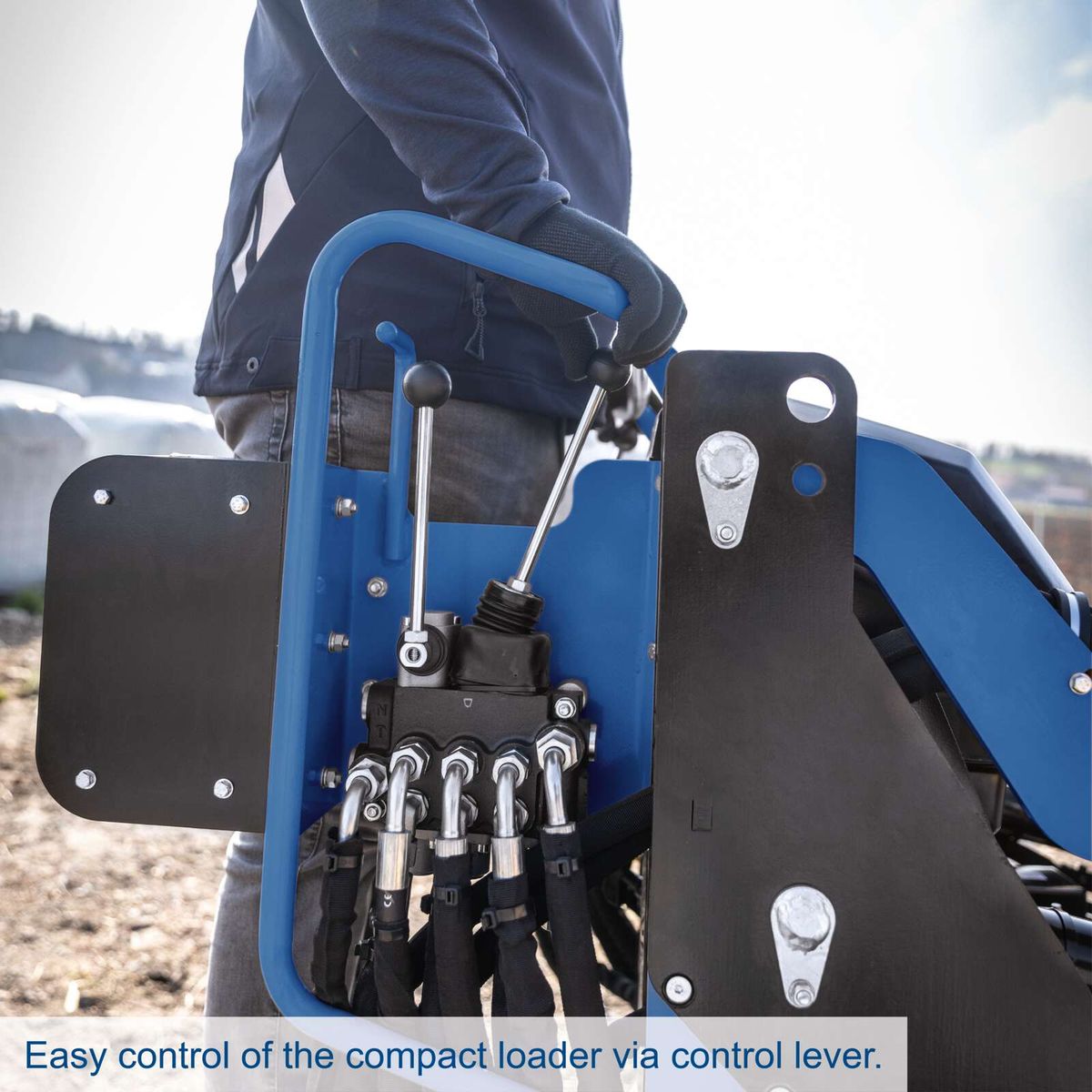 Compact loader control lever for easy operation