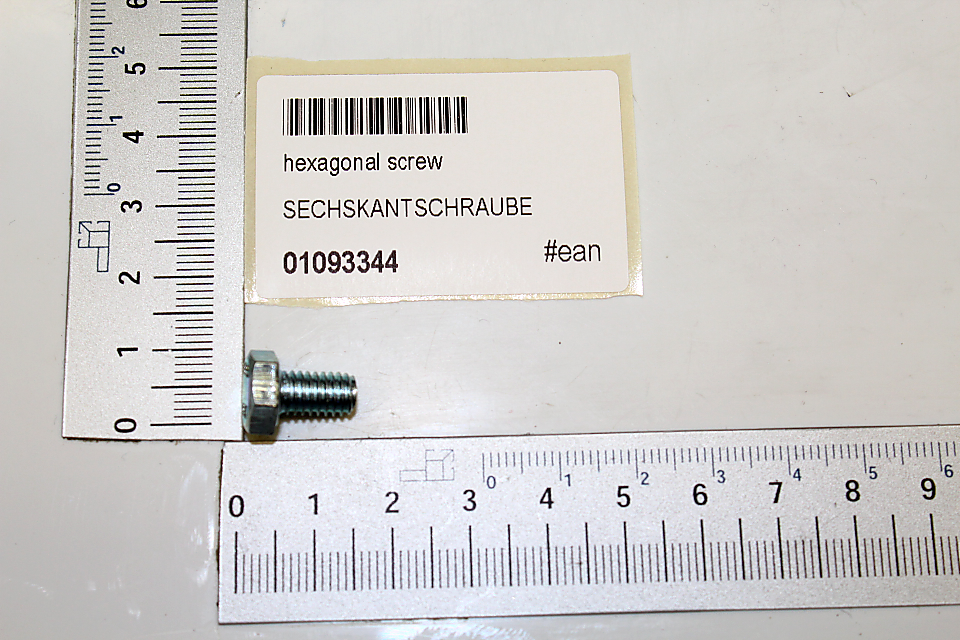 Scheppach hexagonal screw (EAN 01093344) with scale reference