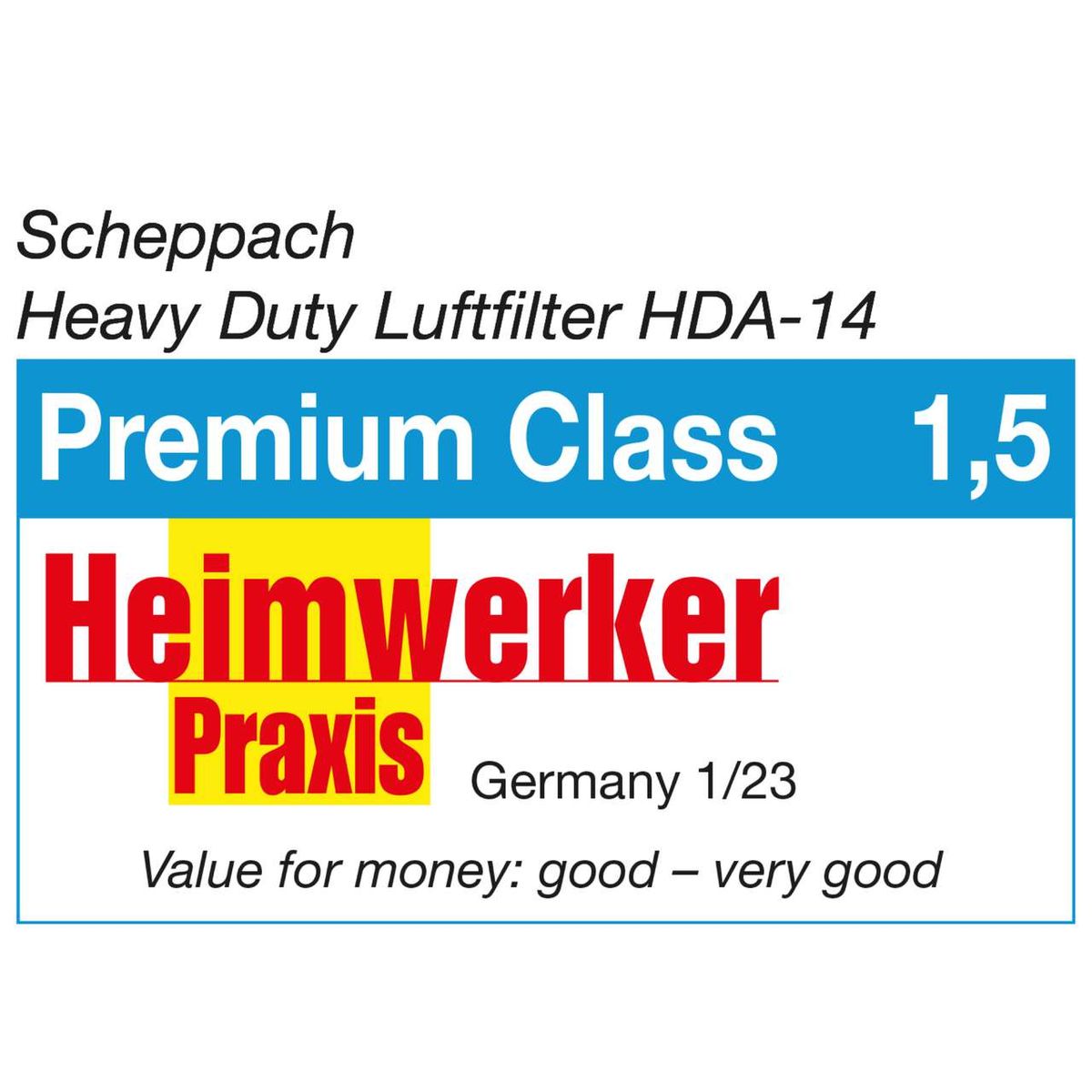 Heavy Duty Air Purifier with Premium Class rating from Heimwerker magazine