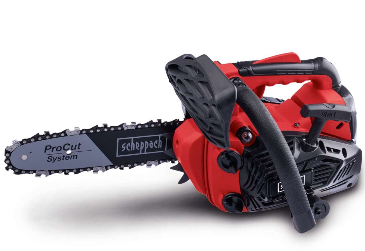 Scheppach petrol pruning chainsaw with 10-inch ProCut blade