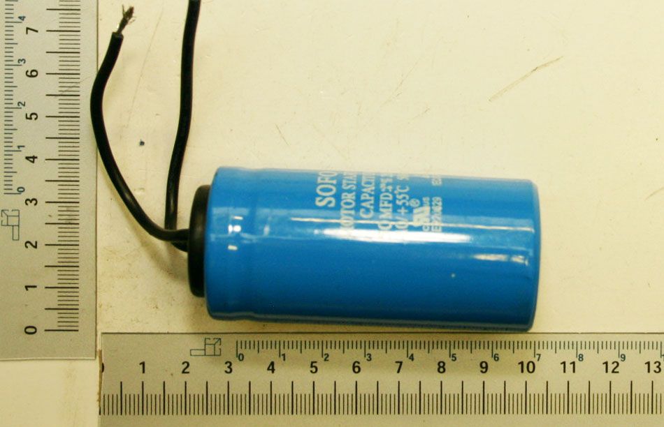 50µF/250V capacitor shown on measuring scale