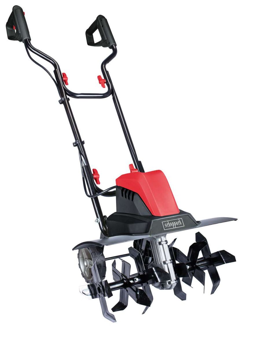 Scheppach motor-powered spade with handle and tool assembly