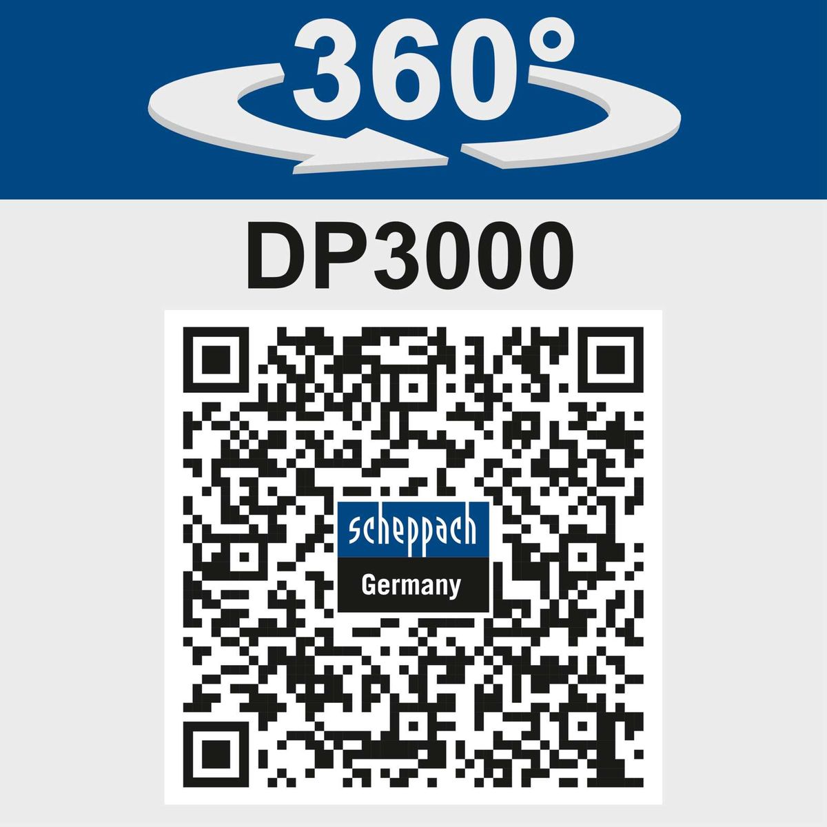 360° rotation feature for the Scheppach DP3000 dumper with full 360-degree visibility