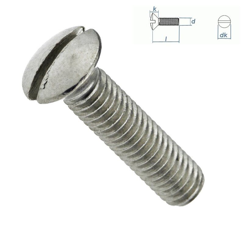 Oval head screw M5 x 20