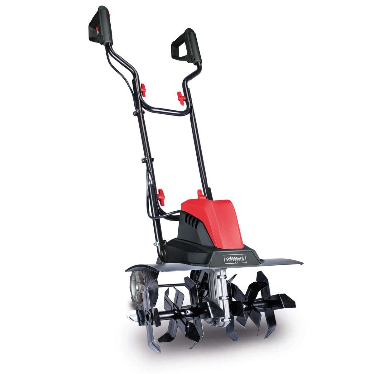 Scheppach electric tiller with ergonomic handle and 460 mm working width