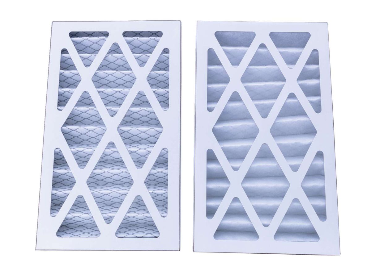 Scheppach outdoor air filter with geometric filter elements, 420 x 245 mm
