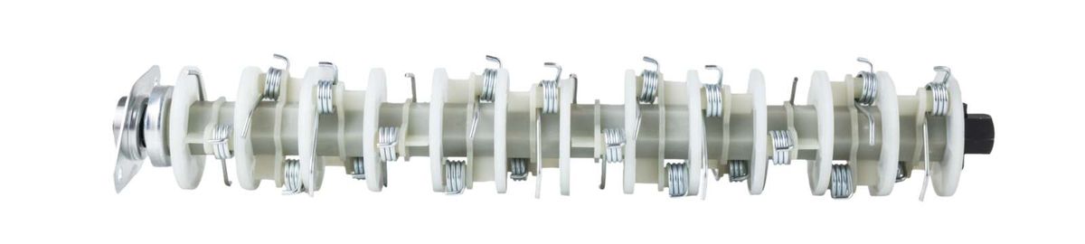 Scheppach rotary spindle with helical spring elements and mechanical connectors
