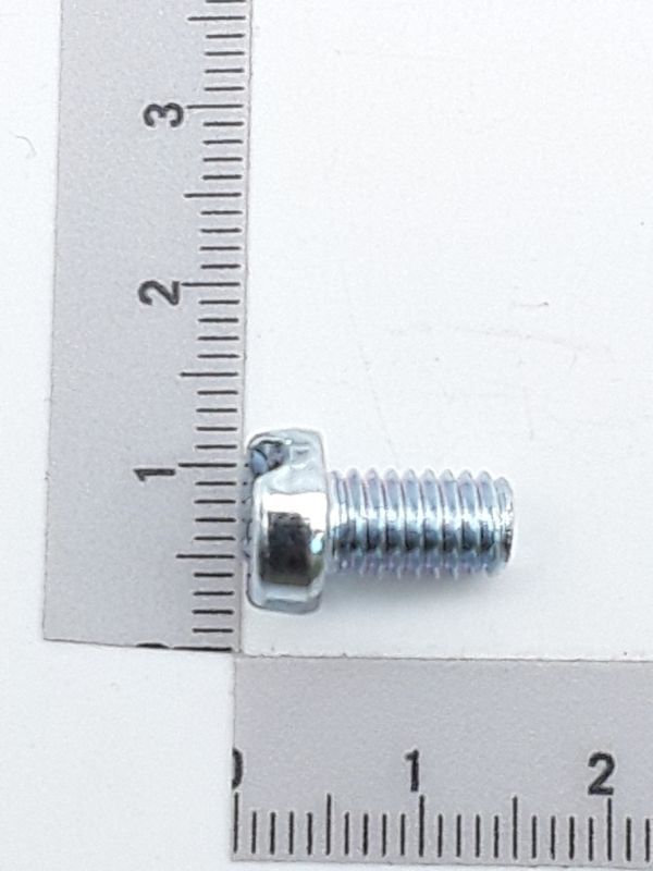 Cheese head screw, M6 x 10, zinc-coated, DIN 84